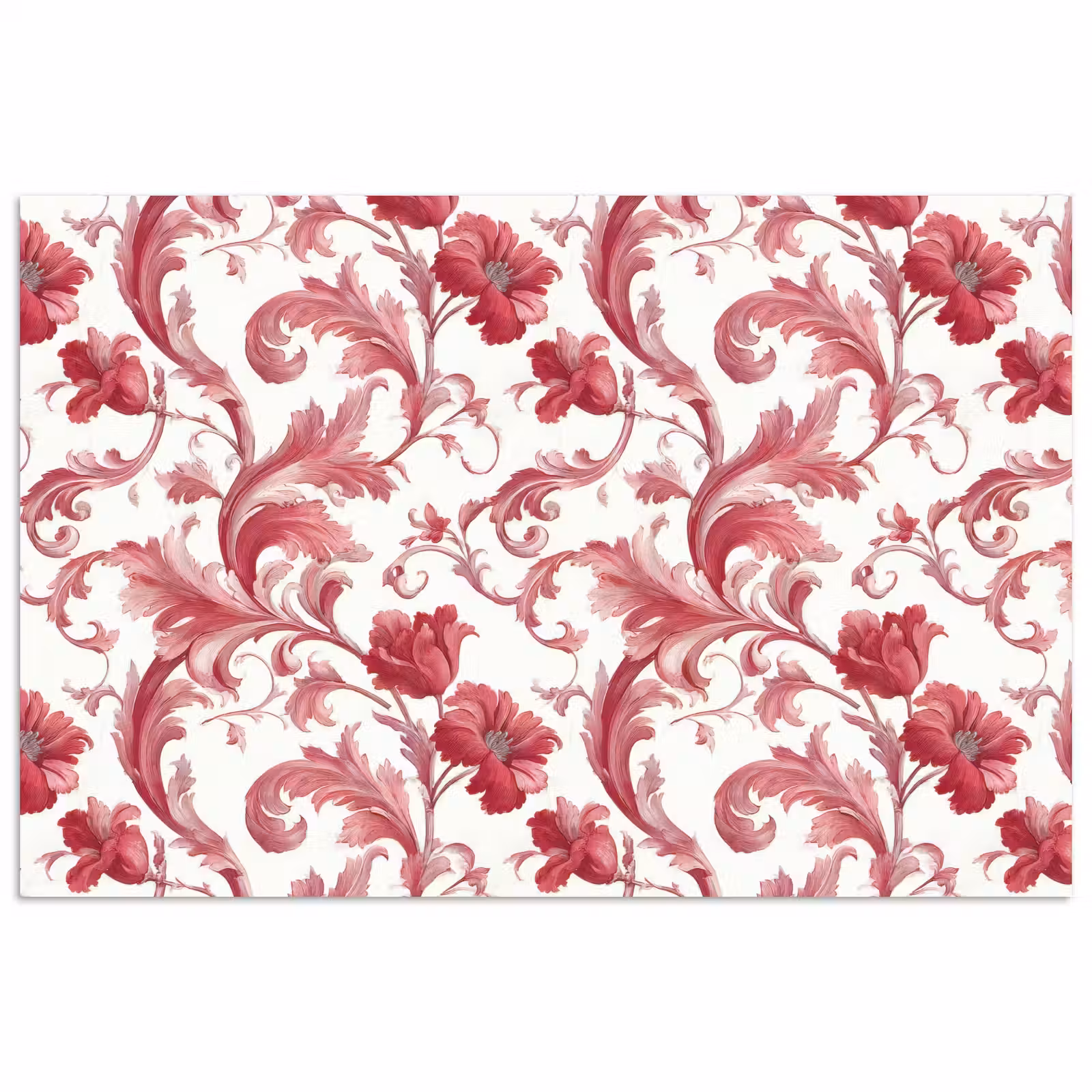 Poster - Barok - Patroon - Rood — 1