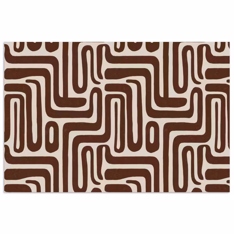 Poster - Abstract - Patroon - Bruin — 1