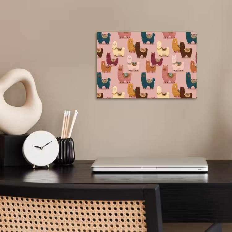 Poster - Alpaca's - Patroon - Kleurrijk — 2
