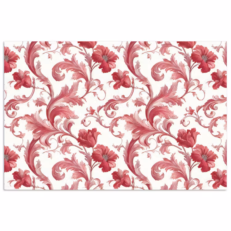 Poster - Barok - Patroon - Rood — 1