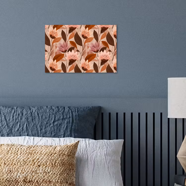 Poster - Bloemen - Bladeren - Bruin — 3