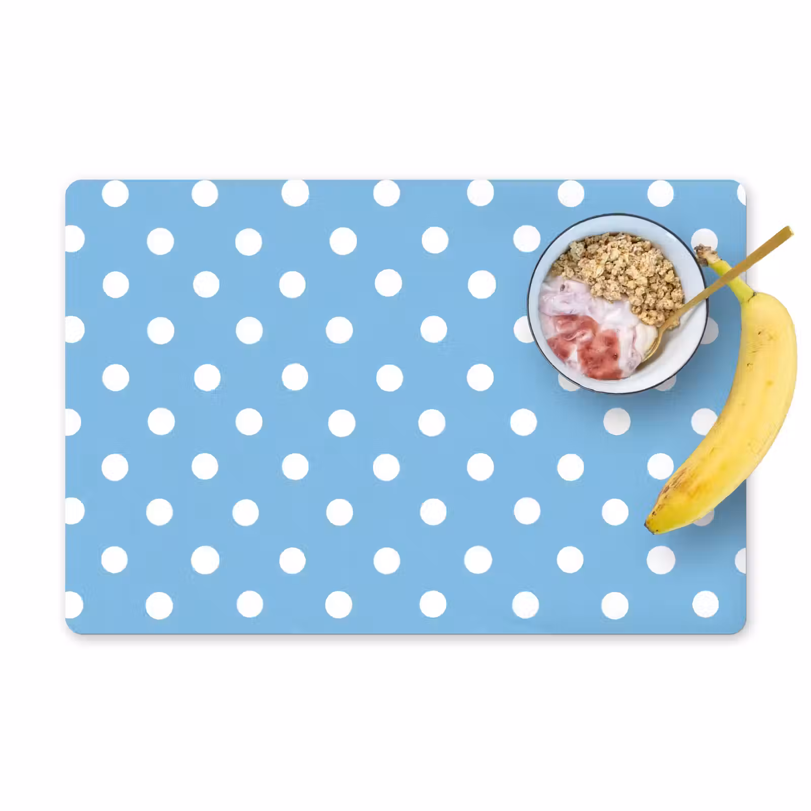 Placemat - 6 stuks - Polka - Dots - Blauw — 1