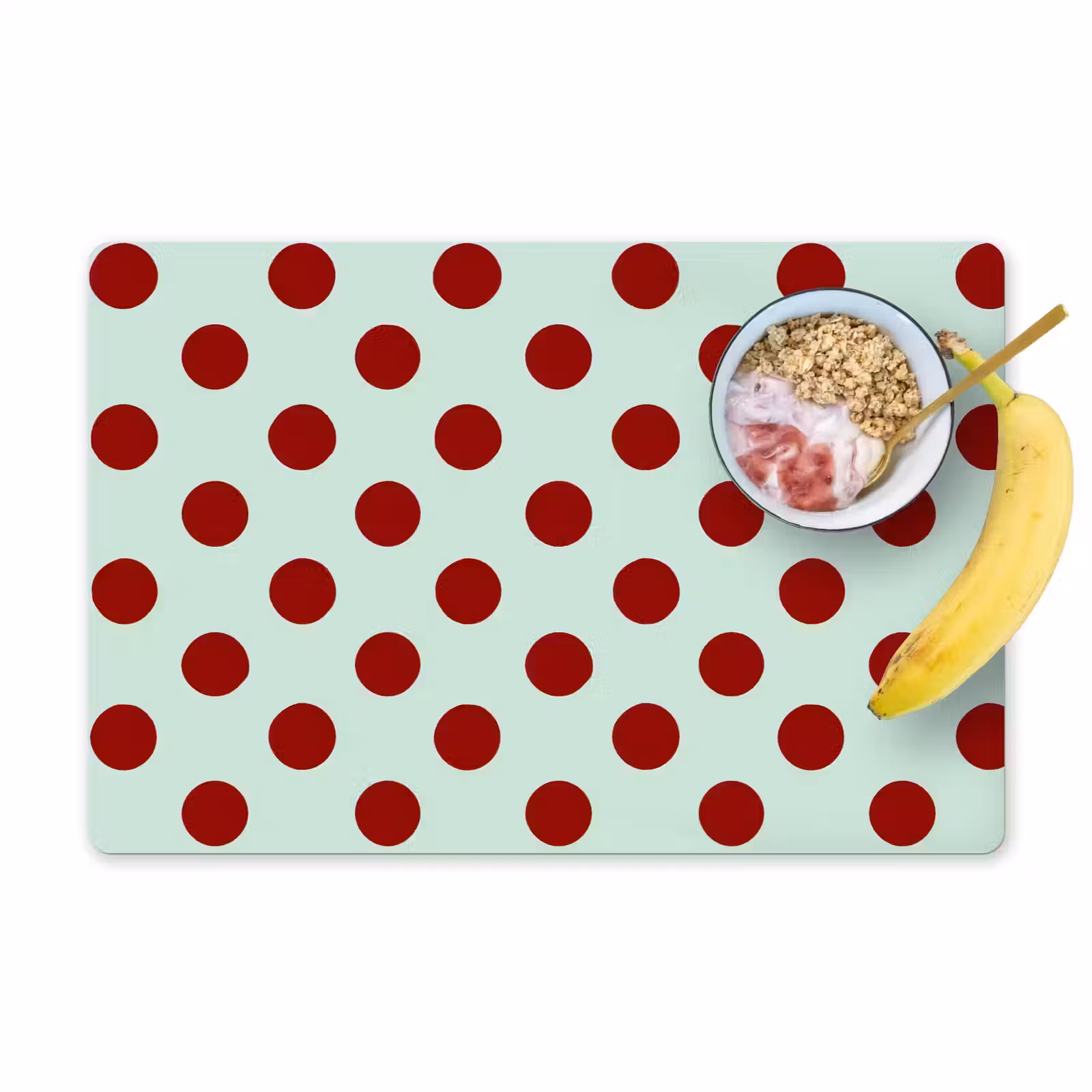 Placemat - 6 stuks - Polka - Dots - Rood — 1