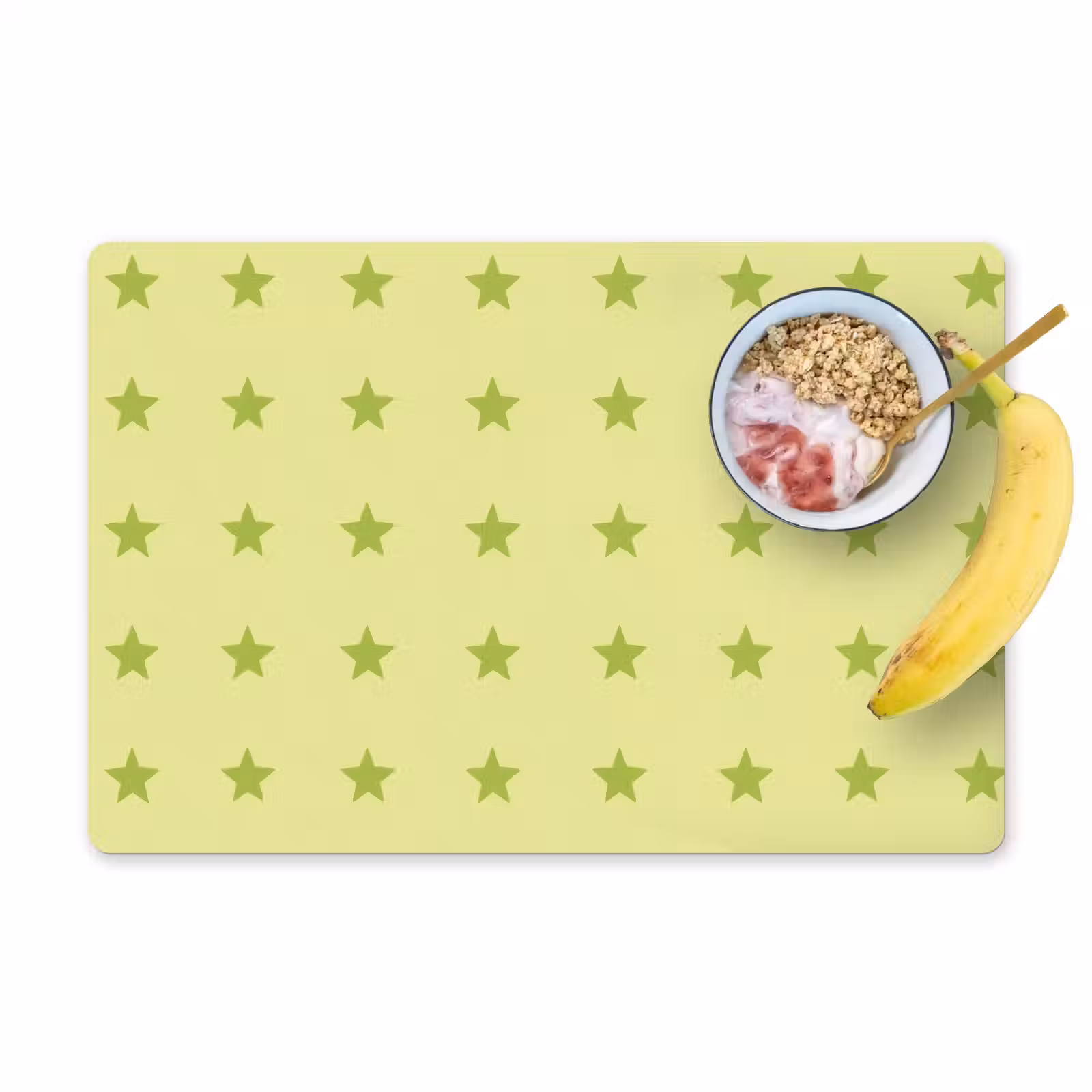 Placemat - 6 stuks - Sterren - Patroon - Groen — 1