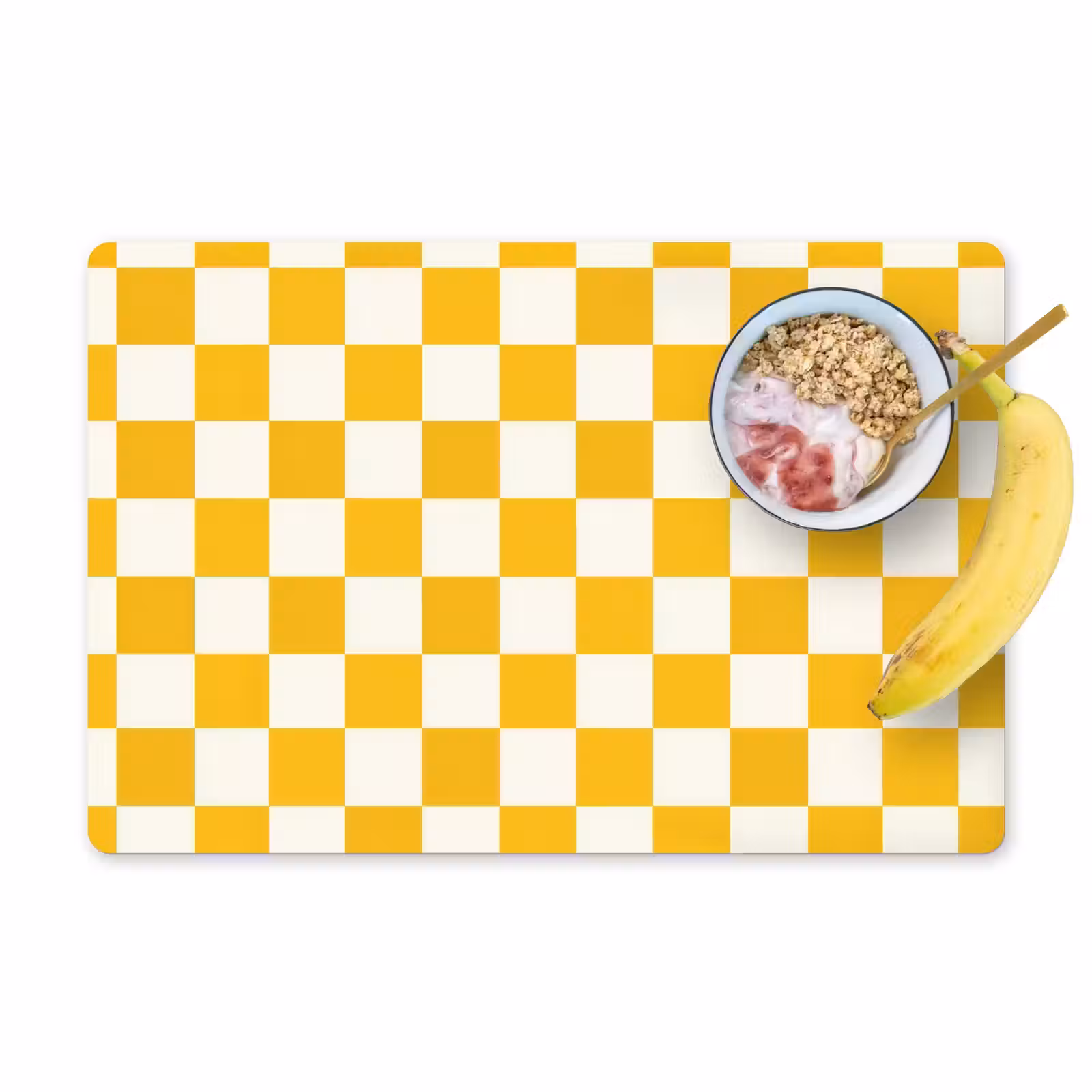 Placemat - 6 stuks - Traditioneel - Patroon - Geel — 1