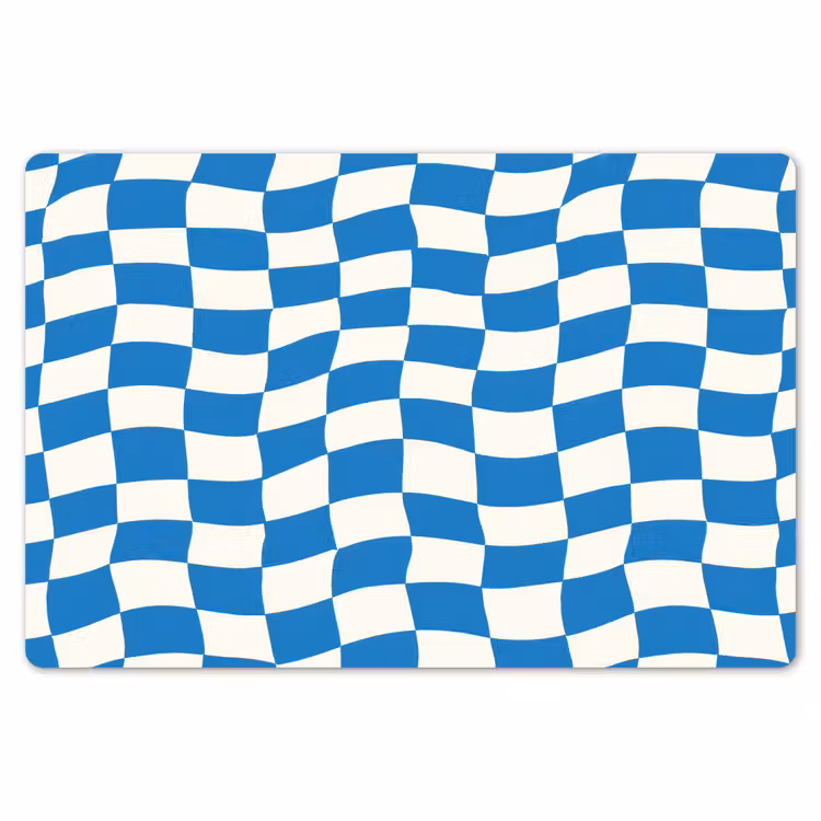 Placemat - 6 stuks - Golvend - Patroon - Blauw — 7