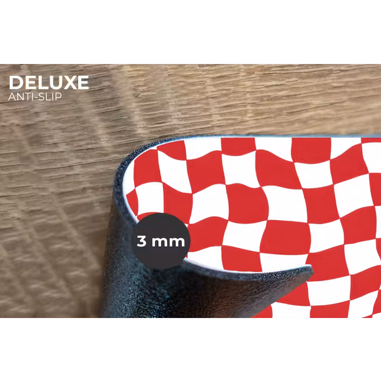 Placemat - 6 stuks - Golvend - Patroon - Rood — 4