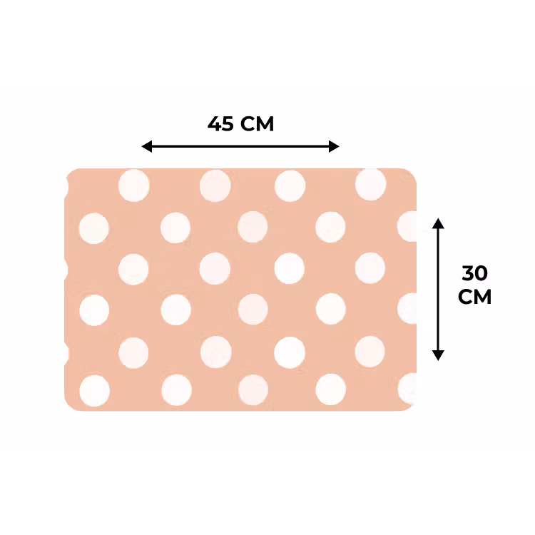 Placemat - 6 stuks - Klassiek - Polka - Perzik — 3
