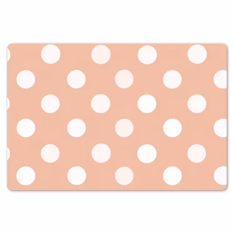 Placemat - 6 stuks - Klassiek - Polka - Perzik — 7