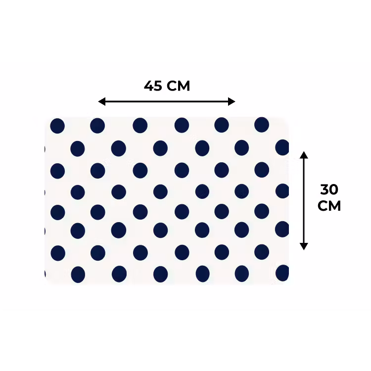 Placemat - 6 stuks - Klassiek - Stippen - Blauw — 3