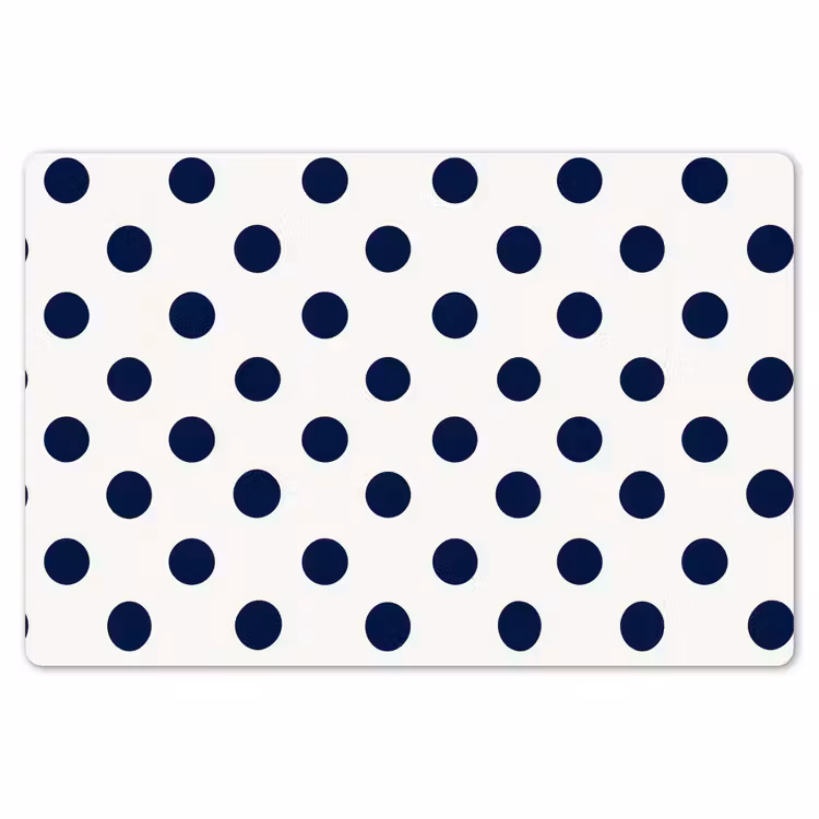 Placemat - 6 stuks - Klassiek - Stippen - Blauw — 7