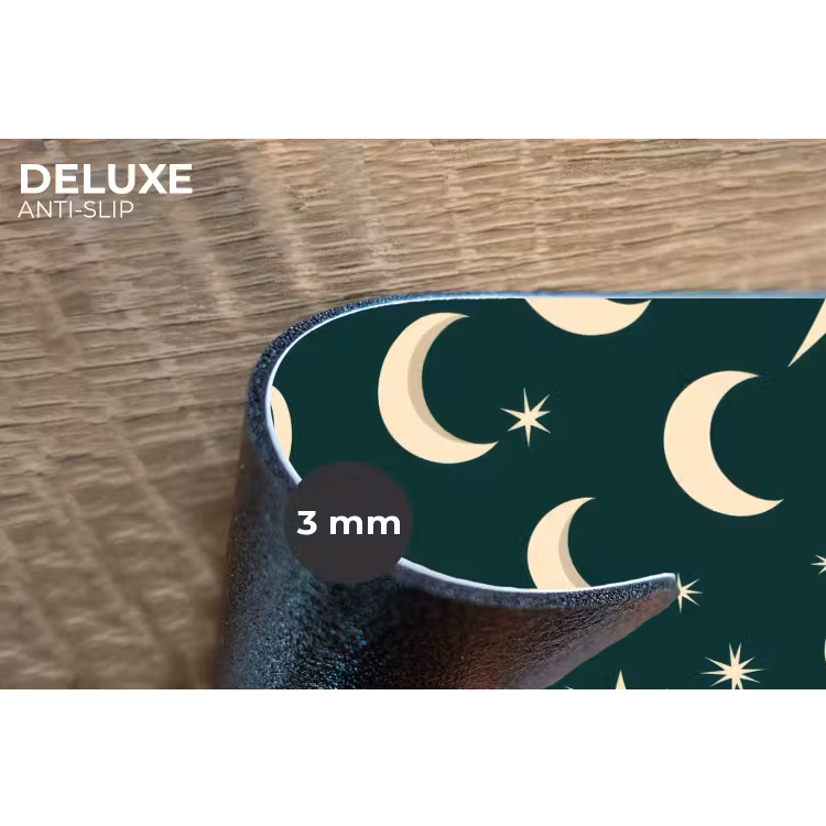Placemat - 6 stuks - Manen - Sterren - Groen — 4
