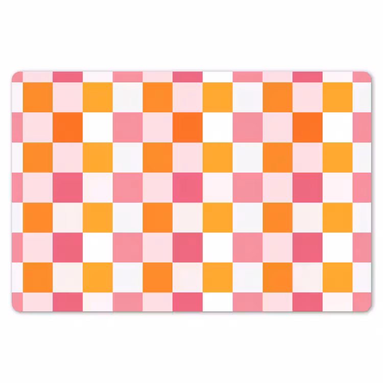 Placemat - 6 stuks - Patroon - Vierkant - Roze — 7
