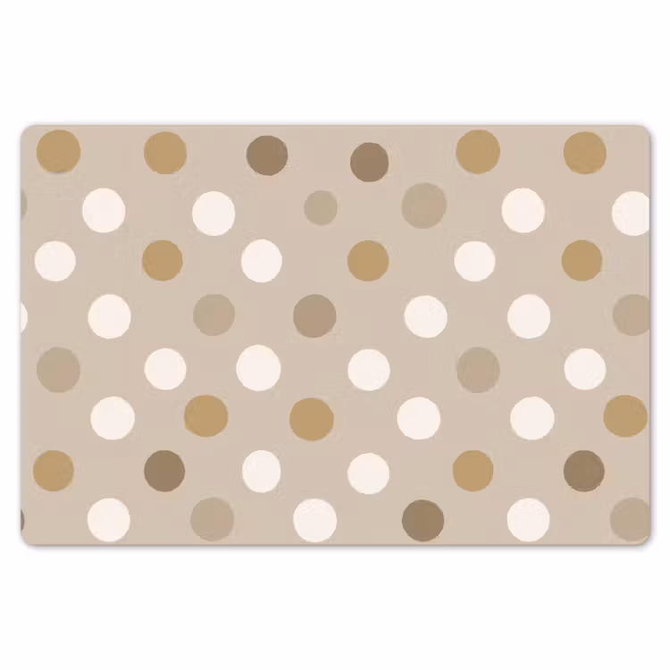 Placemat - 6 stuks - Polka - Dots - Beige — 7