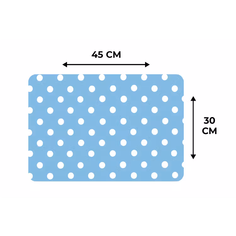 Placemat - 6 stuks - Polka - Dots - Blauw — 3