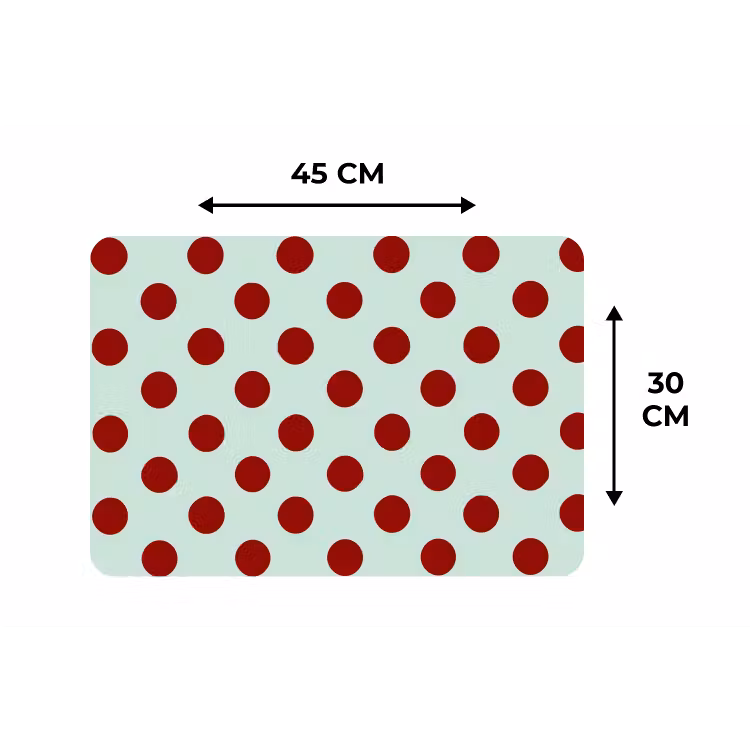 Placemat - 6 stuks - Polka - Dots - Rood — 3