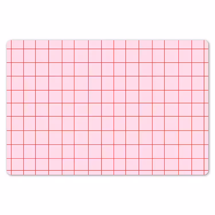 Placemat - 6 stuks - Raster - Patroon - Roze — 7