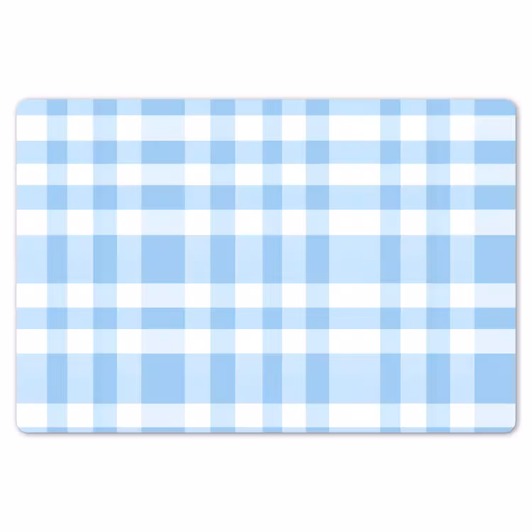 Placemat - 6 stuks - Ruit - Patroon - Blauw — 7