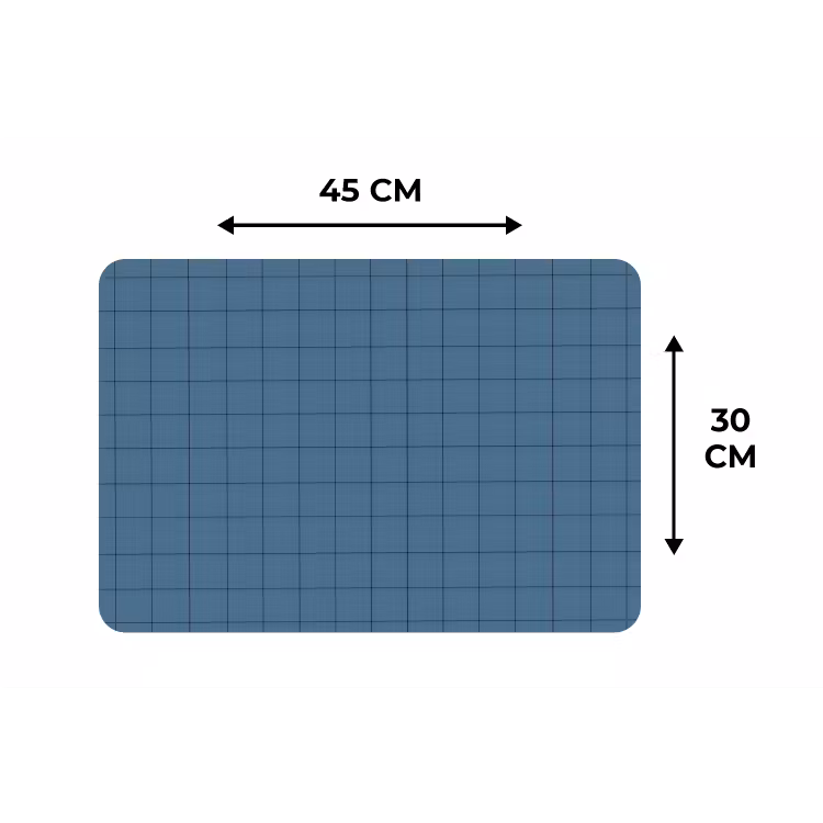 Placemat - 6 stuks - Ruiten - Geometrisch - Blauw — 3