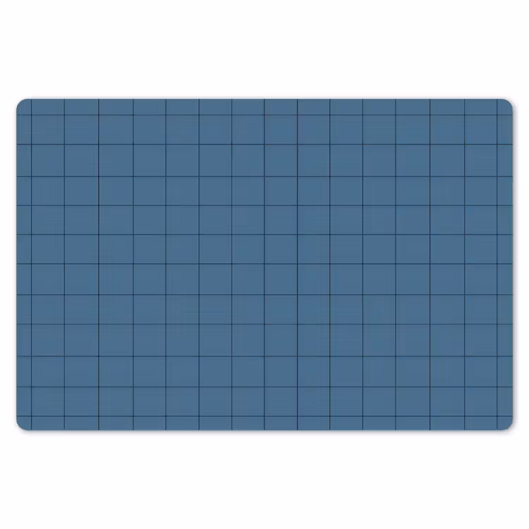 Placemat - 6 stuks - Ruiten - Geometrisch - Blauw — 7