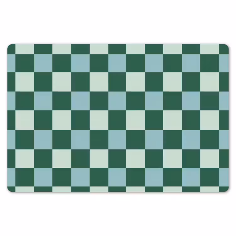 Placemat - 6 stuks - Schaakbord - Klassiek - Groen — 7