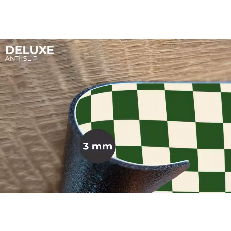 Placemat - 6 stuks - Schaakbord - Patroon - Groen — 4