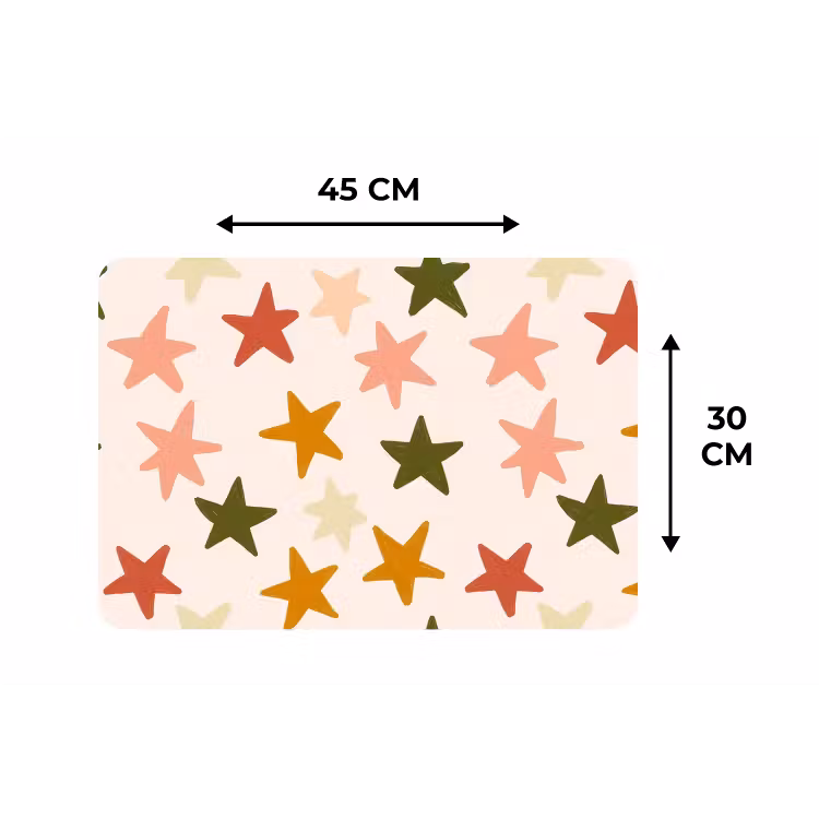 Placemat - 6 stuks - Sterren - Patroon - Kleurrijk — 3
