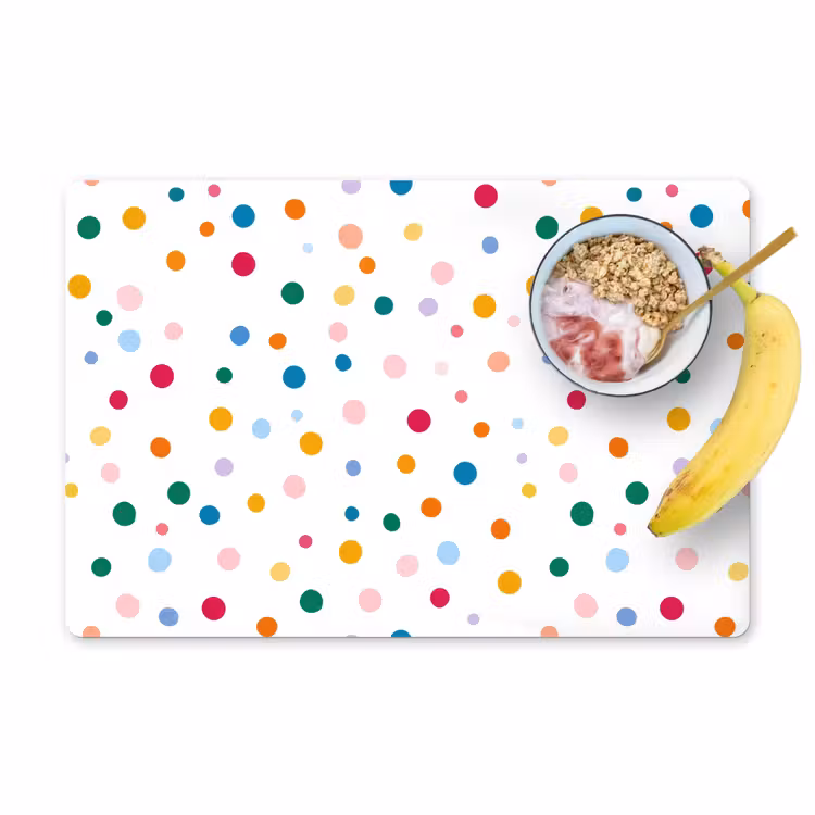 Placemat - 6 stuks - Stippen - Speels - Kleurrijk — 1