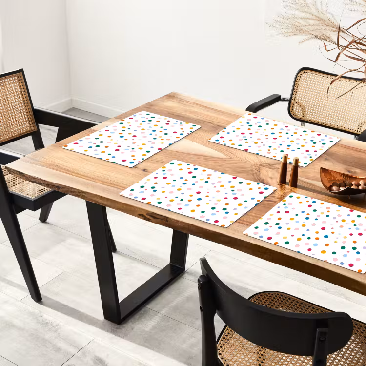 Placemat - 6 stuks - Stippen - Speels - Kleurrijk — 5