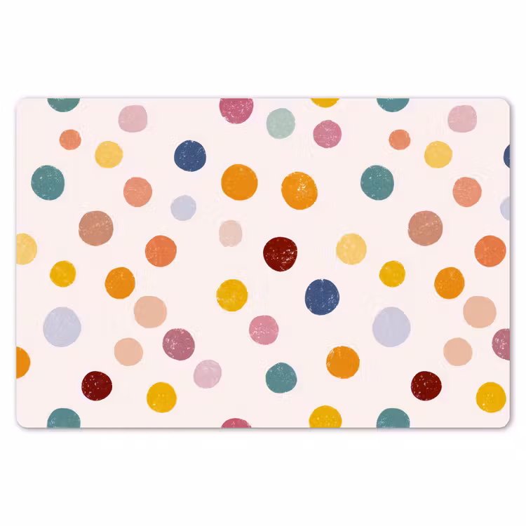 Placemat - 6 stuks - Stippen - Subtiel - Kleurrijk — 7