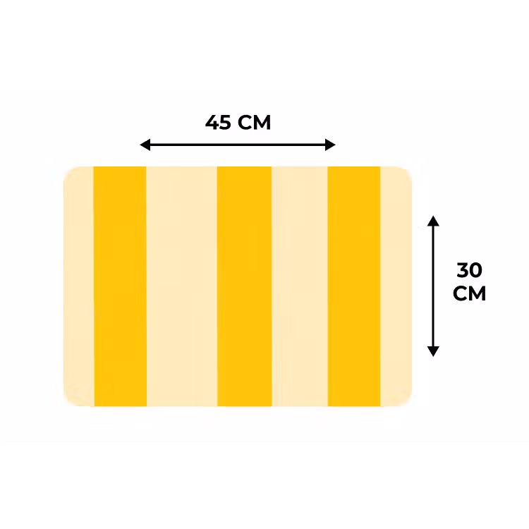 Placemat - 6 stuks - Strepen - Klassiek - Geel — 3