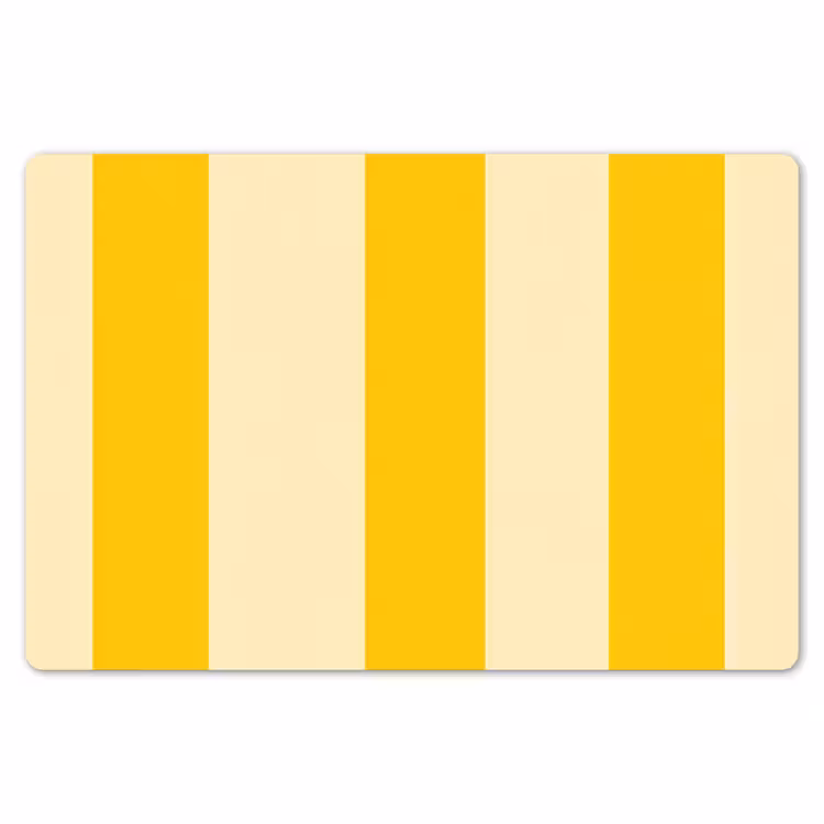 Placemat - 6 stuks - Strepen - Klassiek - Geel — 7