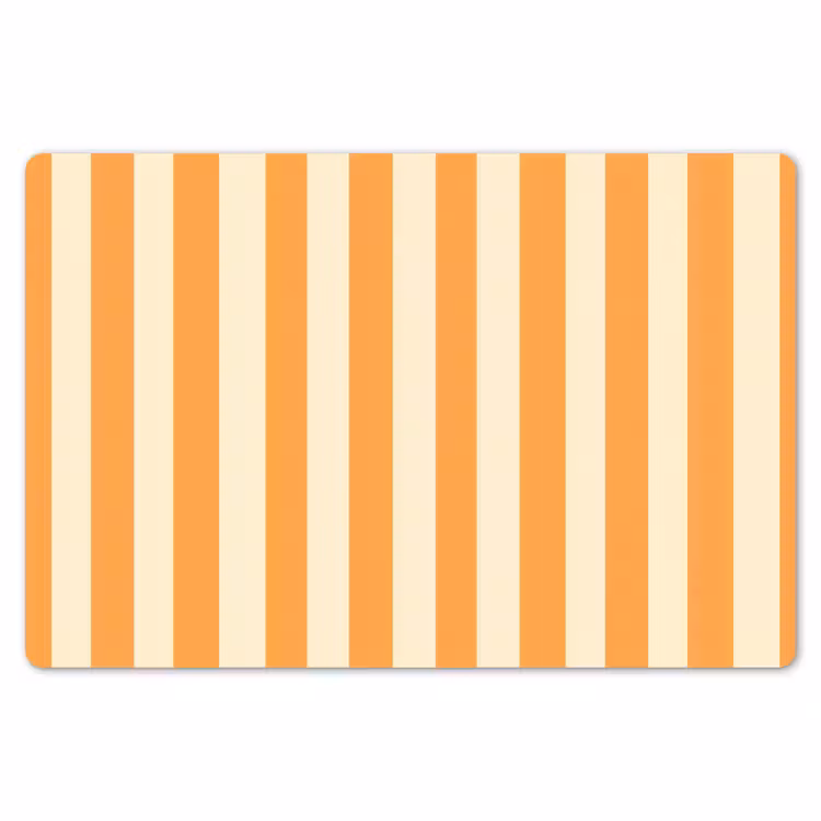 Placemat - 6 stuks - Strepen - Patroon - Oranje — 7
