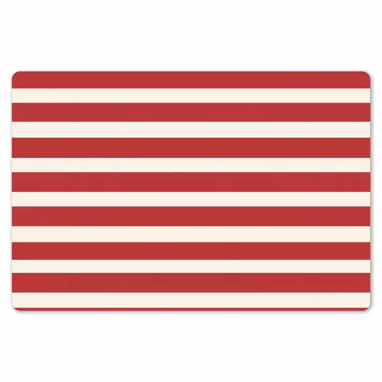 Placemat - 6 stuks - Strepen - Patroon - Rood — 7