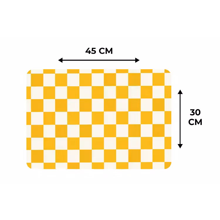 Placemat - 6 stuks - Traditioneel - Patroon - Geel — 3