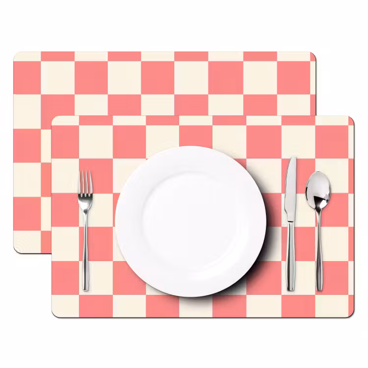Placemat - 6 stuks - Traditioneel - Patroon - Roze — 2