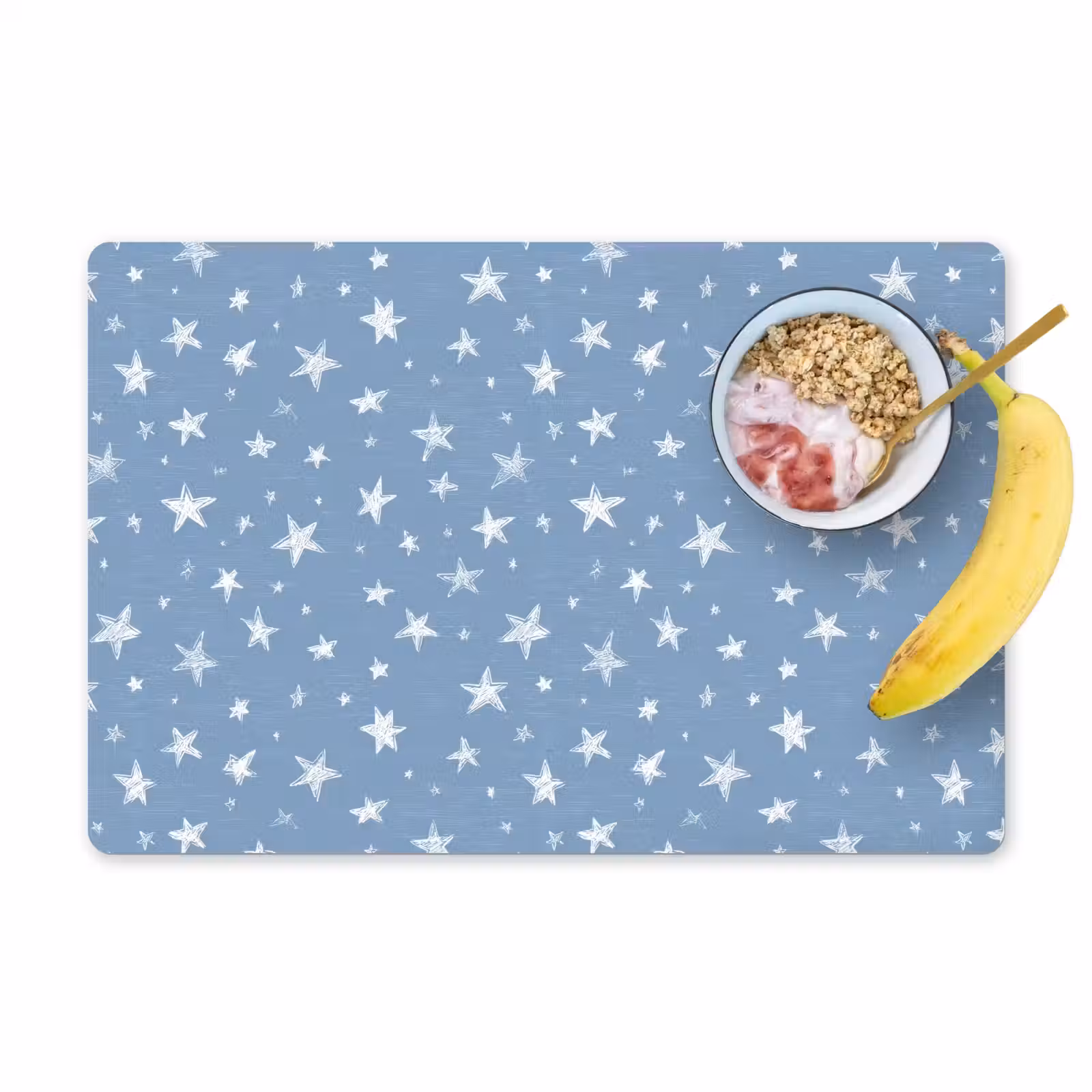 Placemat - 6 stuks - Sterretjes - Patroon - Blauw — 1