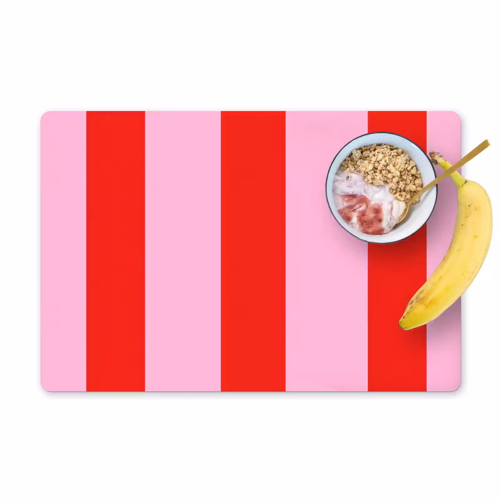Placemat - 6 stuks - Strepen - Klassiek - Roze — 1