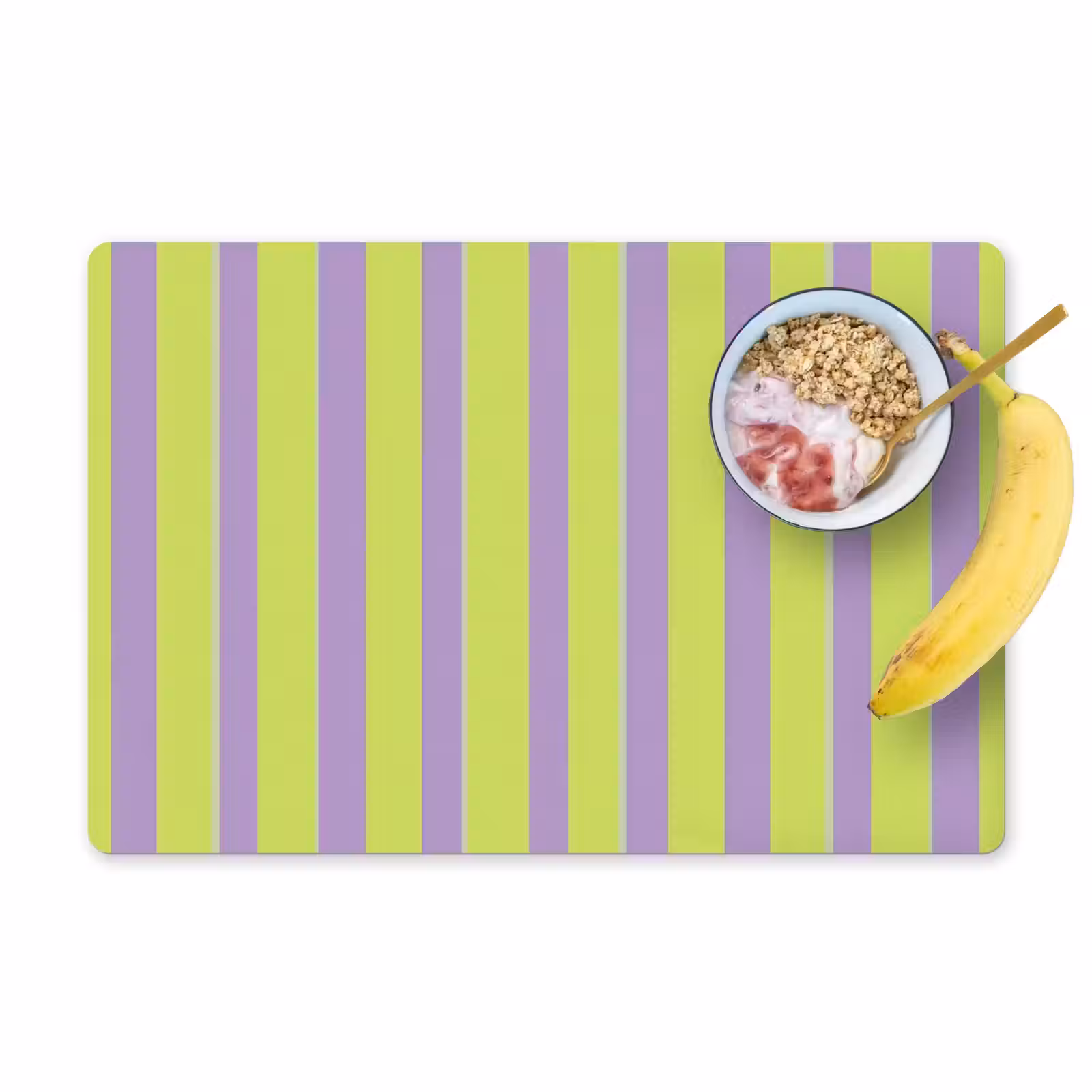 Placemat - 6 stuks - Strepen - Patroon - Groen — 1