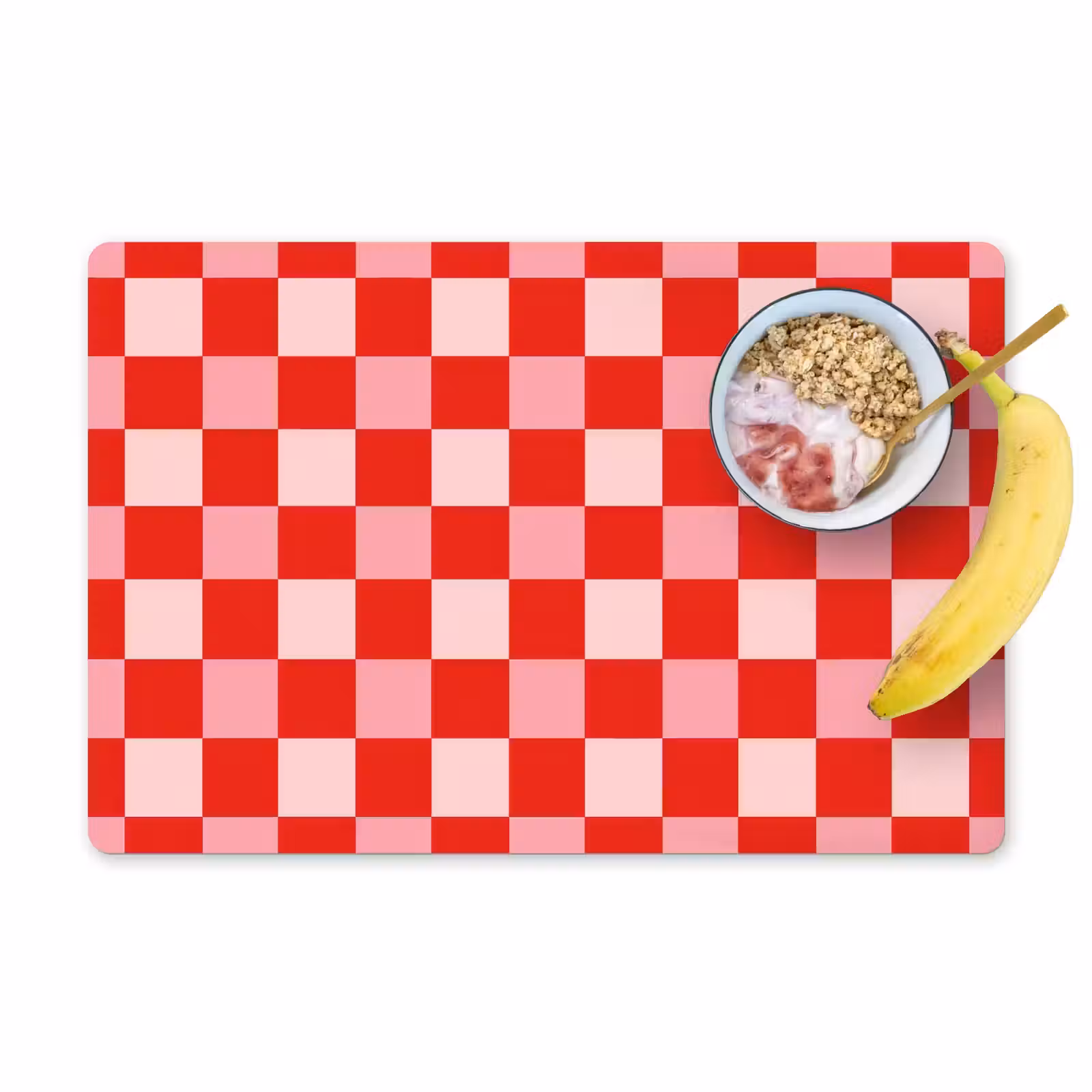 Placemat - 6 stuks - Vierkant - Klassiek - Rood — 1