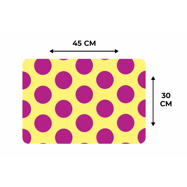 Placemat - 6 stuks - Dots - Klassiek - Geel — 3