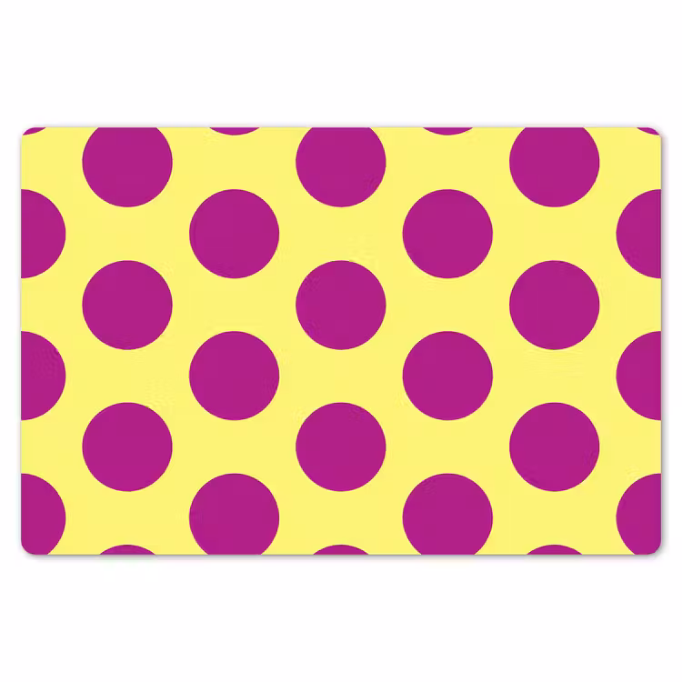 Placemat - 6 stuks - Dots - Klassiek - Geel — 7