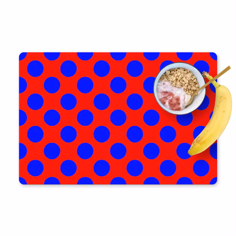 Placemat - 6 stuks - Dots - Klassiek - Rood — 1