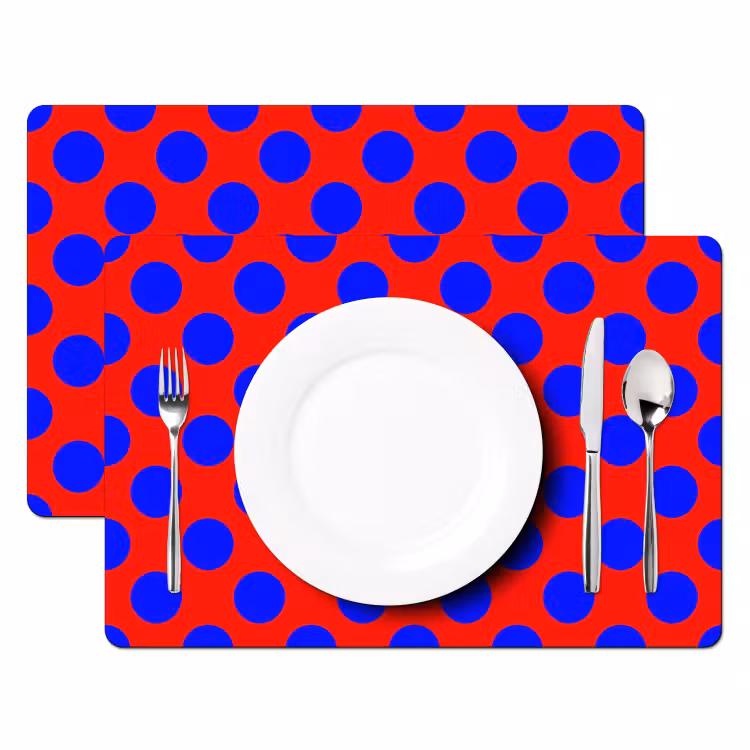 Placemat - 6 stuks - Dots - Klassiek - Rood — 2