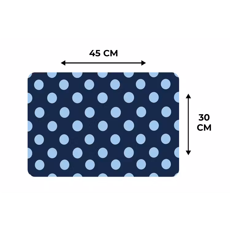 Placemat - 6 stuks - Klassiek - Dots - Blauw — 3
