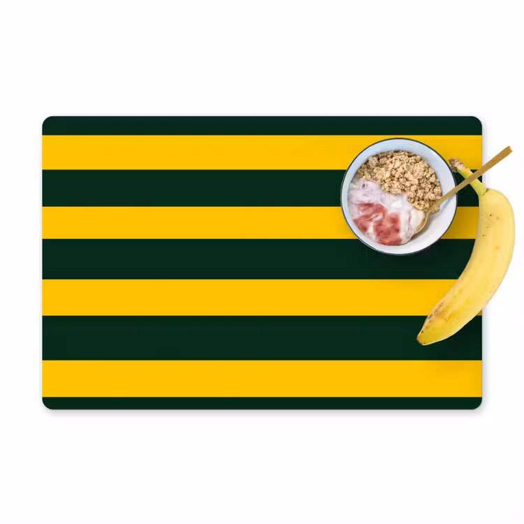 Placemat - 6 stuks - Klassiek - Strepen - Groen — 1