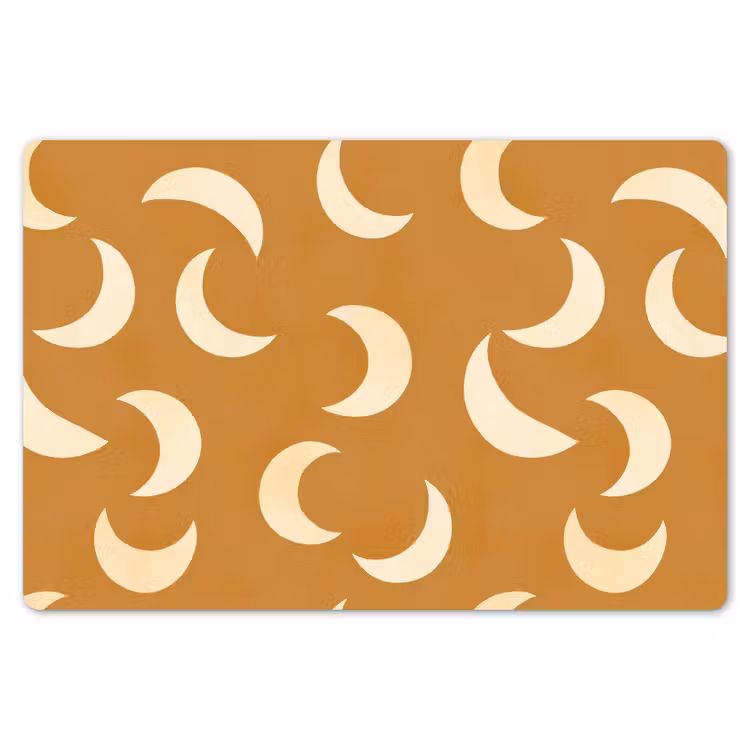 Placemat - 6 stuks - Manen - Patroon - Oker — 7
