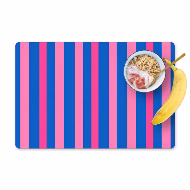 Placemat - 6 stuks - Modern - Optisch - Roze — 1
