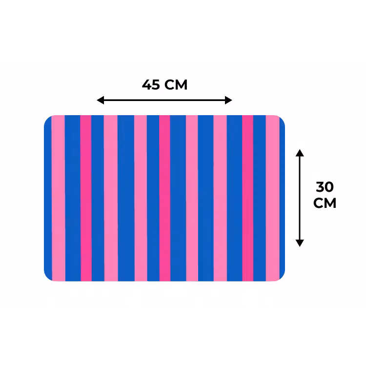 Placemat - 6 stuks - Modern - Optisch - Roze — 3