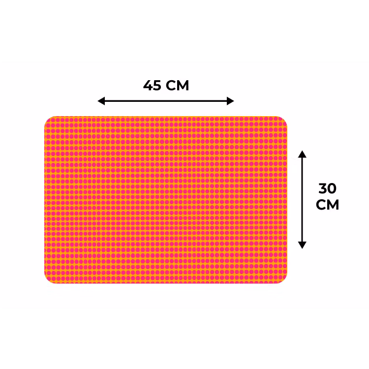 Placemat - 6 stuks - Modern - Stippen - Oranje — 3